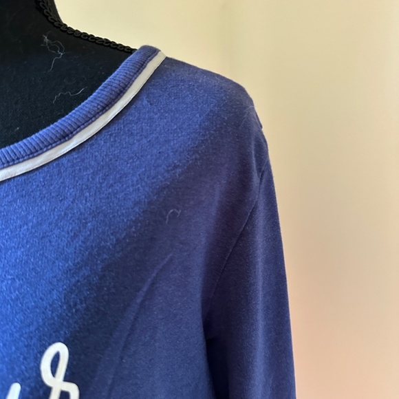 **KATE SPADE* Blue Long Sleeve "In Your Dreams" Sleep Shirt Size Medium - Picture 8 of 8